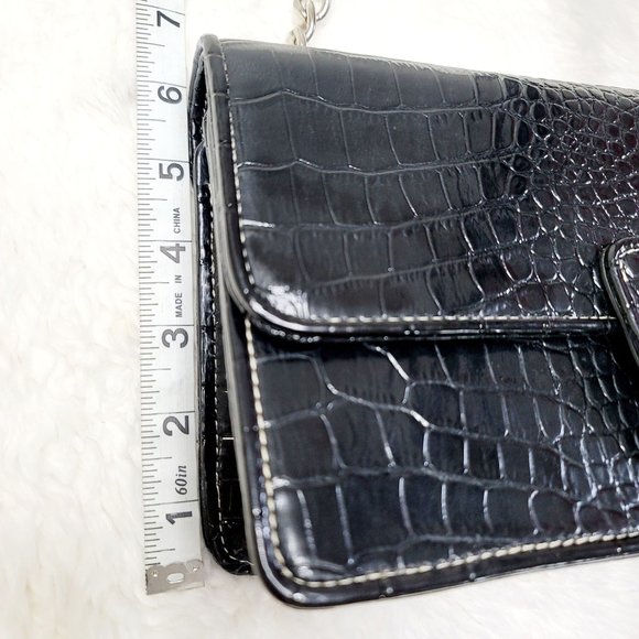 LIZ CLAIBORNE Faux Crocodile Shoulder/Handbag - Picture 8 of 15